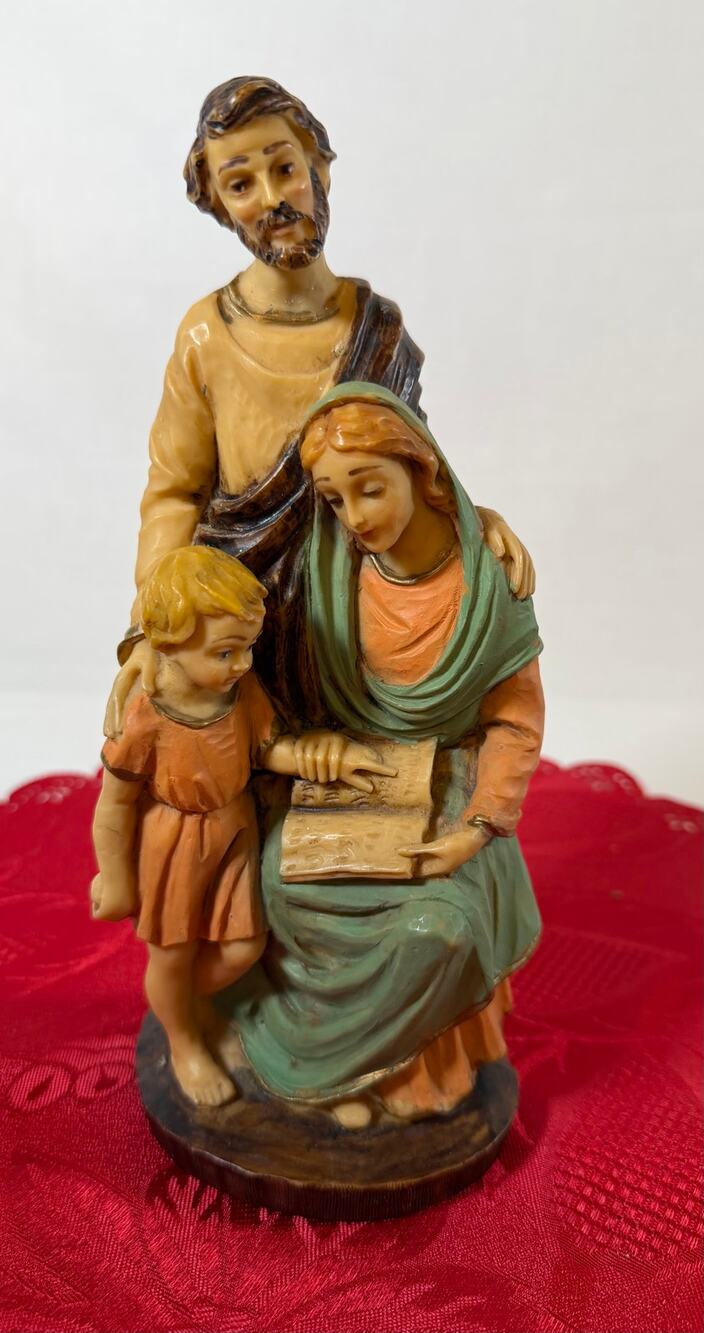 Vintage Italian Holy Family Figurine E.T. Marked Joseph Mary Jesus Religious